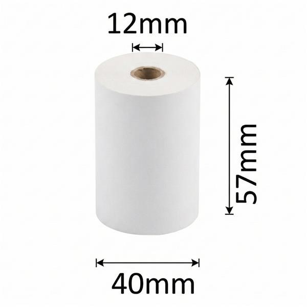 Rotolo di carta termica OQONOS 57x40x12mm, senza BPA, FSC